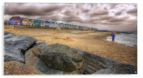 Southwold Beach Huts Acrylic by Mike Sherman Photog