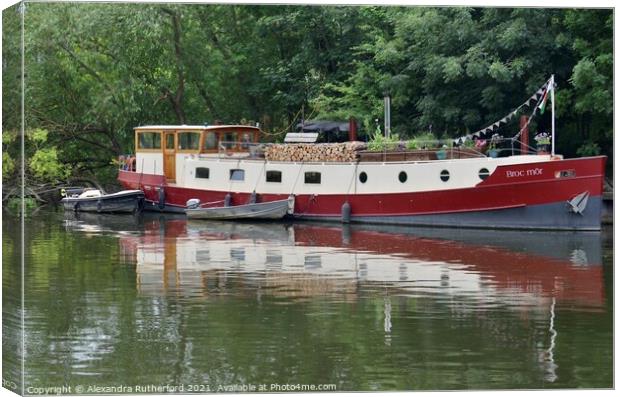 Barge, Thames Ditton Canvas Print by Alexandra Rutherford