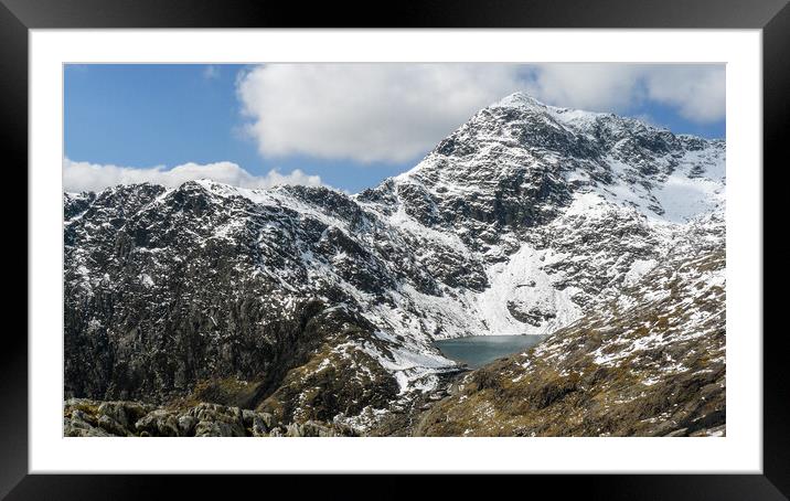 Snowdon Summit from the Pyg Track Framed Mounted Print by Wendy Williams CPAGB