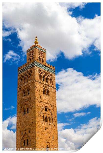 The Koutoubia Mosque Print by geoff shoults