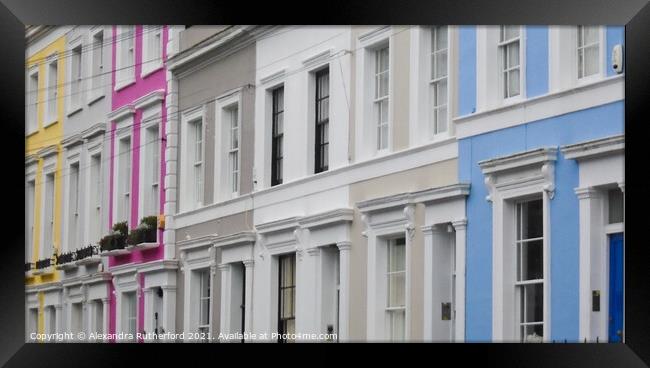 Painted Houses in Notting Hill Framed Print by Alexandra Rutherford