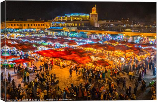 Marrakesh  Canvas Print by geoff shoults