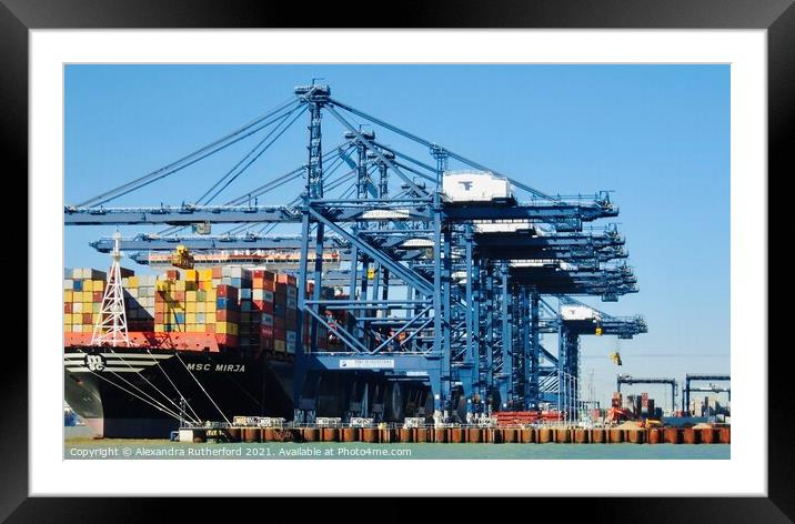 Container Docks Felixstowe Suffolk  Framed Mounted Print by Alexandra Rutherford