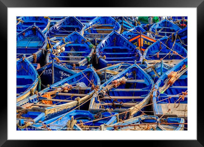 Essaouira Framed Mounted Print by geoff shoults