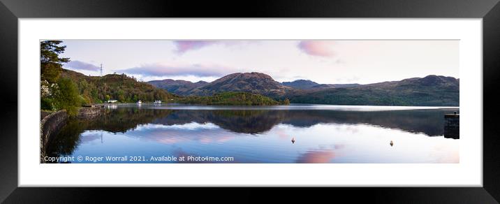 Loch Katrine a Panoramic View Framed Mounted Print by Roger Worrall
