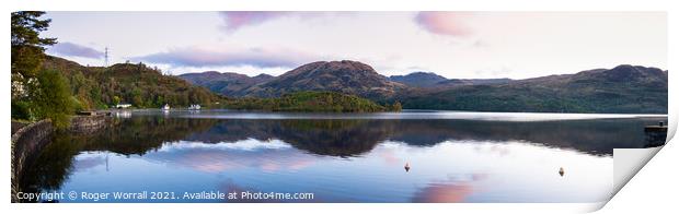 Loch Katrine a Panoramic View Print by Roger Worrall