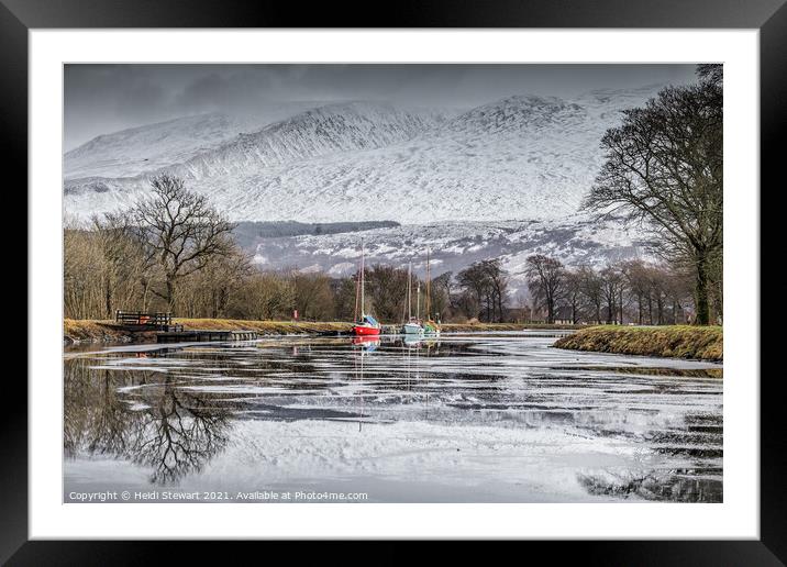 The Caledonian Canal at Corpach, Scotland Framed Mounted Print by Heidi Stewart