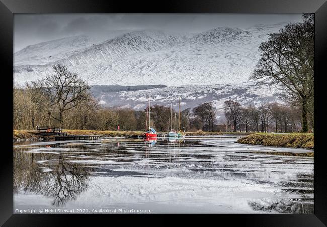 The Caledonian Canal at Corpach, Scotland Framed Print by Heidi Stewart