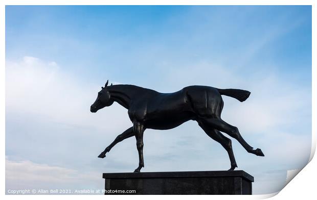 Statue of Race Horse Print by Allan Bell