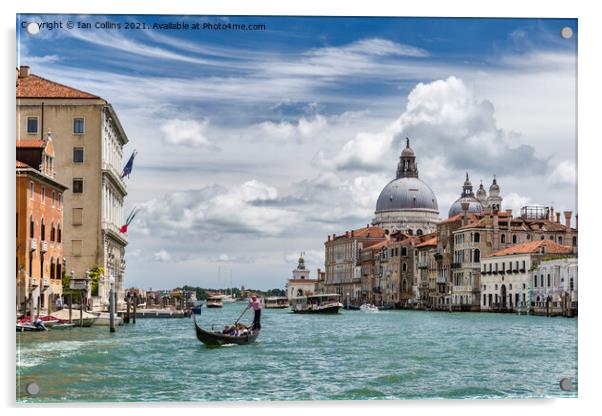 Grand Canal towards Santa Maria della Salute Acrylic by Ian Collins