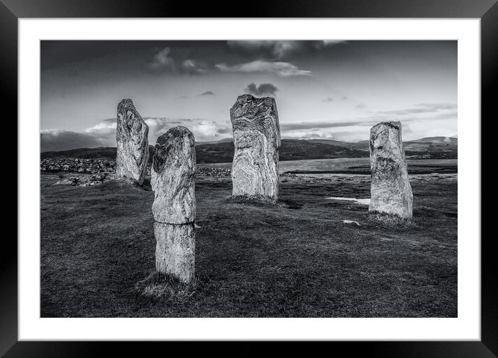 Callanish Standing Stones - Isle of Lewis Framed Mounted Print by John Frid