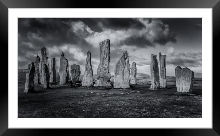 Callanish Standing Stones - Isle of Lewis Framed Mounted Print by John Frid
