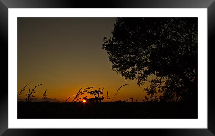 sunset over shotley bridge Framed Mounted Print by Northeast Images