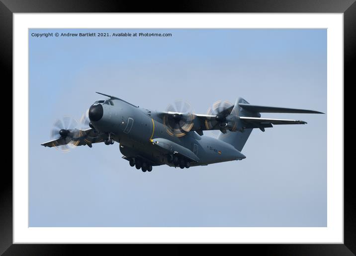 Airbus A400M Defence and Space Framed Mounted Print by Andrew Bartlett