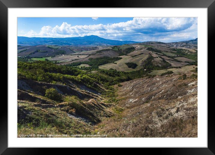 landscape Tuscany in Italy Framed Mounted Print by Steven Dijkshoorn