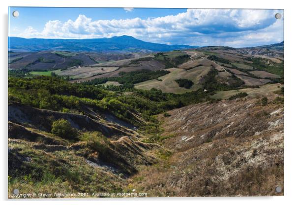 landscape Tuscany in Italy Acrylic by Steven Dijkshoorn