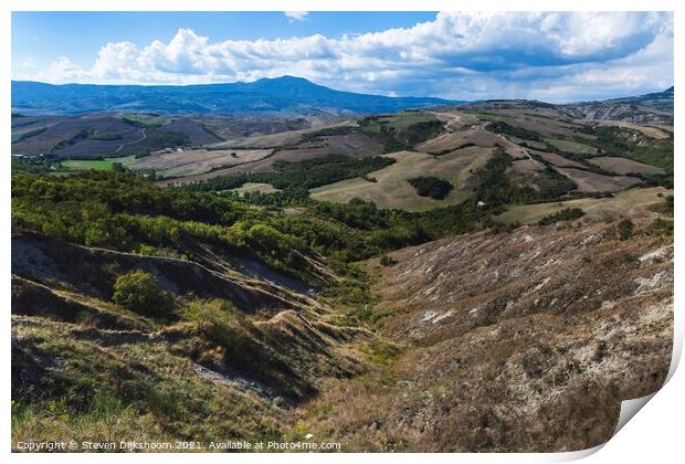 landscape Tuscany in Italy Print by Steven Dijkshoorn