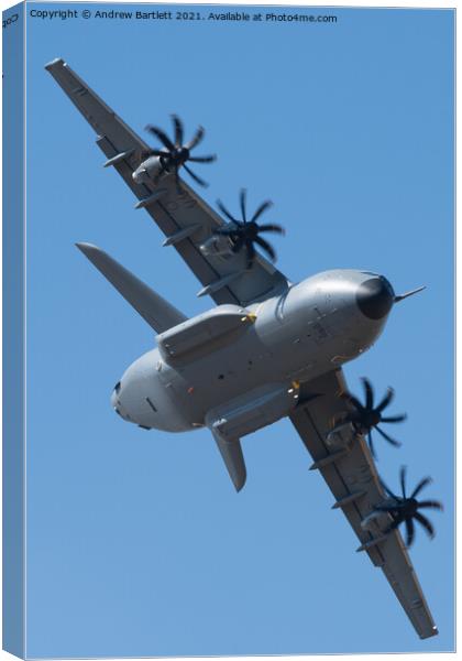 Airbus A400M Airbus Defence & Space Canvas Print by Andrew Bartlett