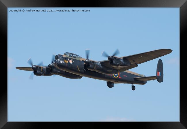 The Battle Of Britain Memorial Flight Avro Lancaster Framed Print by Andrew Bartlett