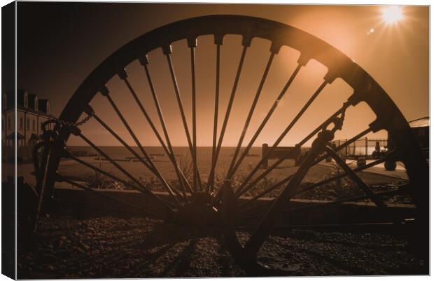 Miners Wheel Seaham Canvas Print by Duncan Loraine
