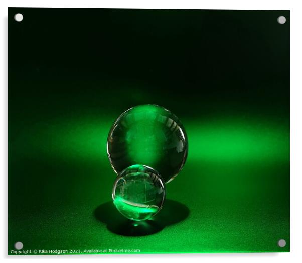Green Orbits  Acrylic by Rika Hodgson