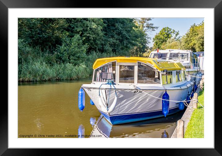 Cruising the Norfolk Broads Framed Mounted Print by Chris Yaxley
