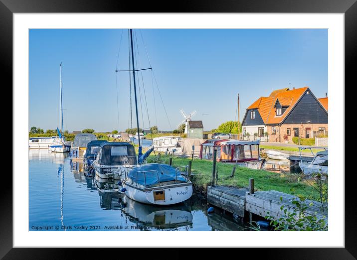 Thurne Dyke boats Framed Mounted Print by Chris Yaxley