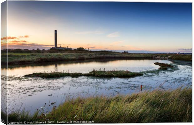 Fawley Power Station at Sunset Canvas Print by Heidi Stewart