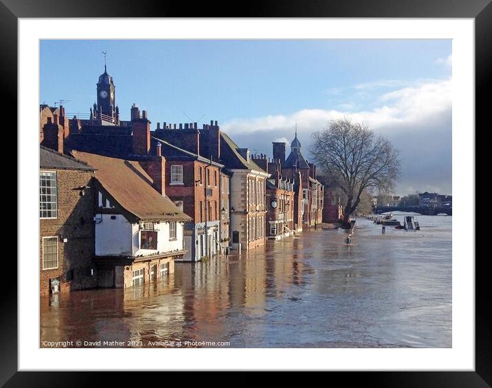 Flooding in York Framed Mounted Print by David Mather