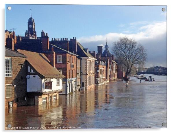 Flooding in York Acrylic by David Mather