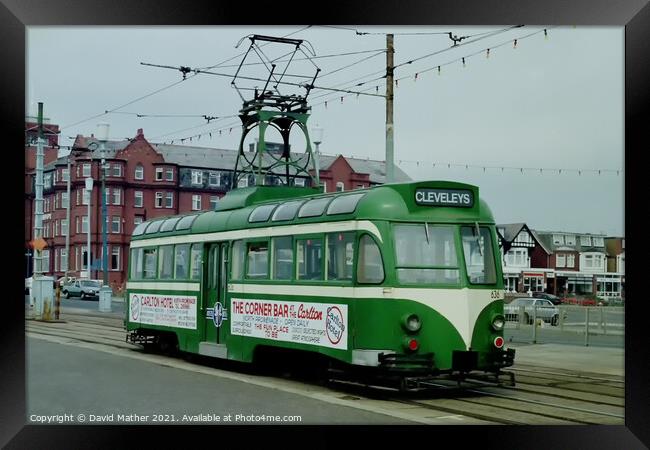 Blackpool tram to Cleveleys Framed Print by David Mather