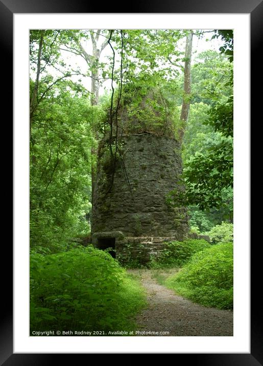 Stone Tower Framed Mounted Print by Beth Rodney