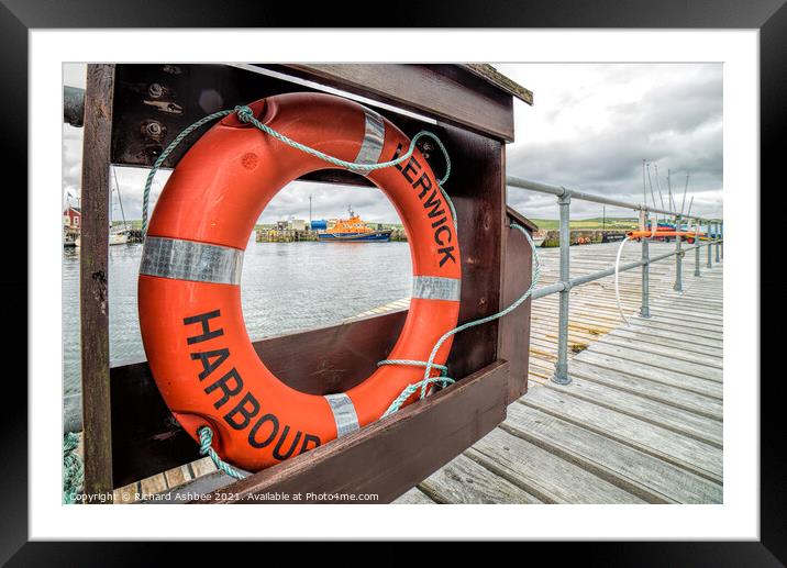 Shetland RNLI Lifeboat Lerwick Shetland Framed Mounted Print by Richard Ashbee