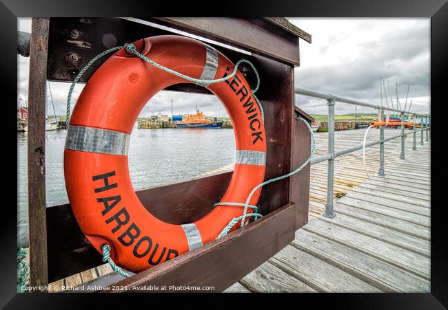 Shetland RNLI Lifeboat Lerwick Shetland Framed Print by Richard Ashbee