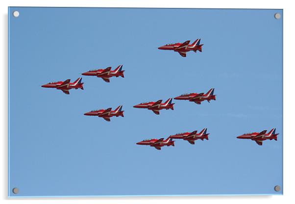 Red Arrows Full Group Acrylic by Dan Davidson
