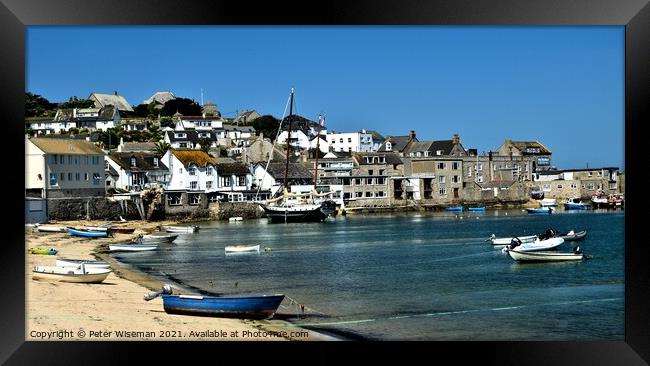 Town Beach, Hugh Town, St. Mary's, Isles of Scilly Framed Print by Peter Wiseman