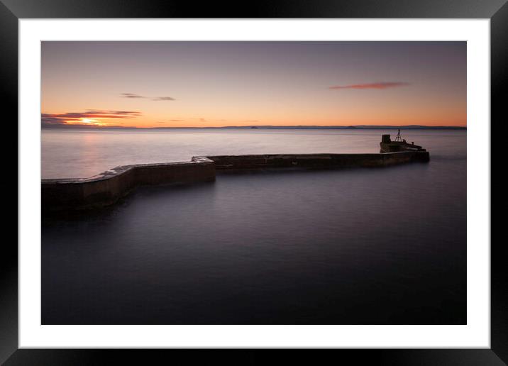 St Monans Breakwater at sunrise. Framed Mounted Print by Tommy Dickson