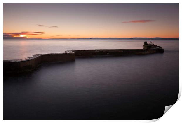 St Monans Breakwater at sunrise. Print by Tommy Dickson