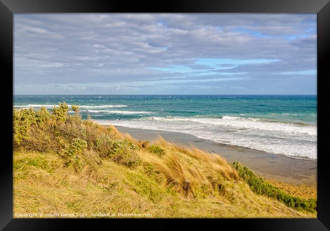 Surf beach - Point Lonsdale Framed Print by Laszlo Konya