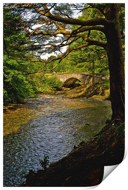 River and Bridge Glencoe Village Print by Jacqi Elmslie