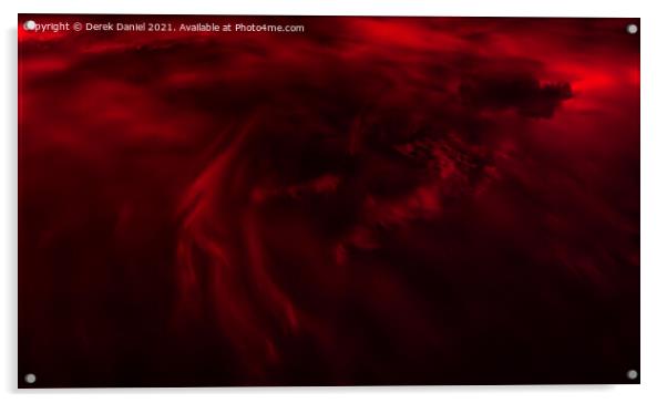 Fiery Cosmic Collision Acrylic by Derek Daniel