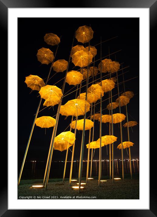  The Famous Umbrella Sculpture in Thessaloniki, Gr Framed Mounted Print by Nic Croad