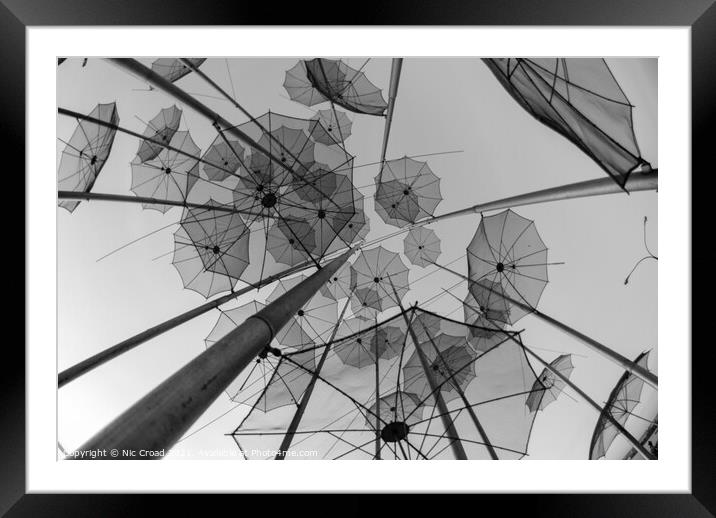 The Famous Umbrella Sculpture in Thessaloniki, Gr Framed Mounted Print by Nic Croad