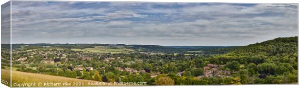 Goring and Streatley from Lardon Chase Canvas Print by Richard Pike