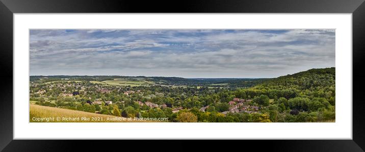 Goring and Streatley from Lardon Chase Framed Mounted Print by Richard Pike