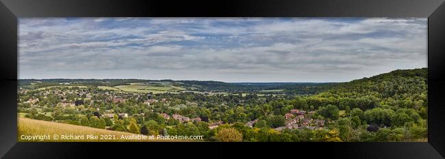Goring and Streatley from Lardon Chase Framed Print by Richard Pike