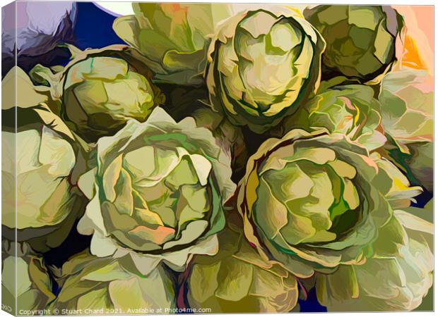 Artichokes artwork Canvas Print by Travel and Pixels 