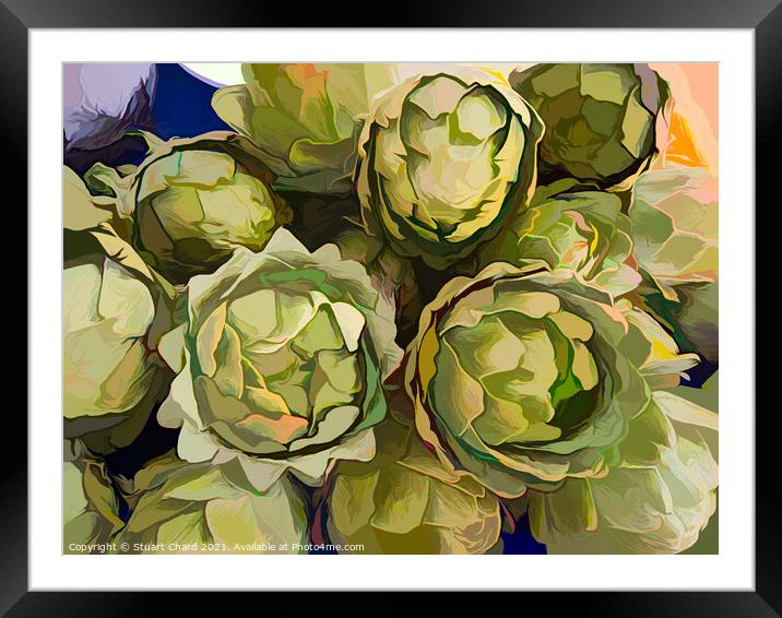 Artichokes artwork Framed Mounted Print by Travel and Pixels 