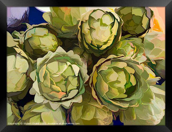 Artichokes artwork Framed Print by Travel and Pixels 