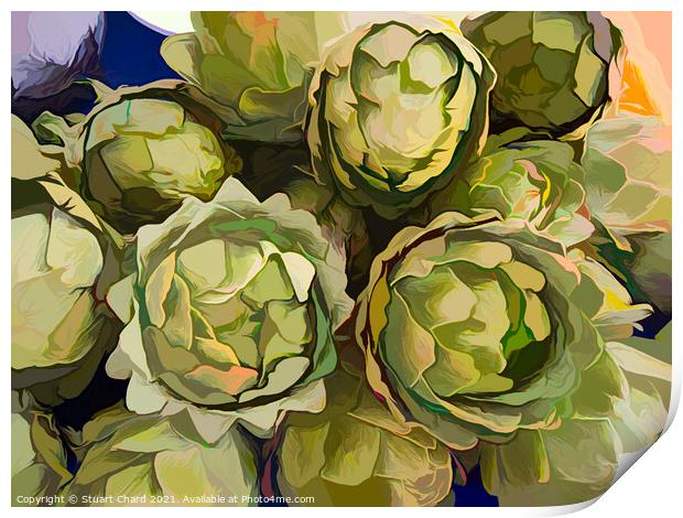 Artichokes artwork Print by Travel and Pixels 